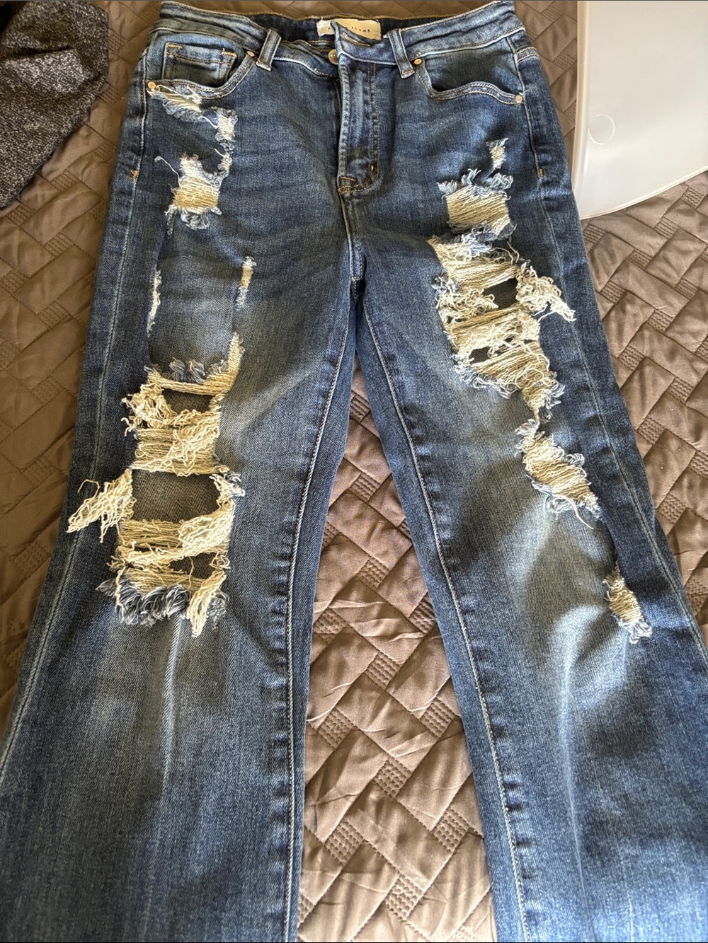 Distressed Blue Women's Ripped Jeans